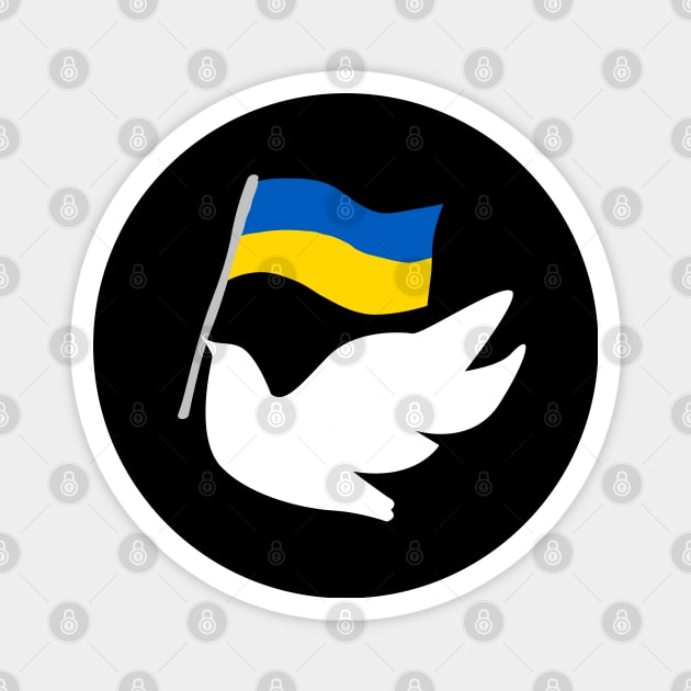 Ukraine Support No War Promote Peace Magnet by Vity